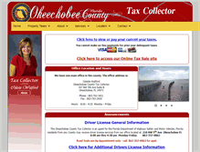 Tablet Screenshot of okeechobeecountytaxcollector.com